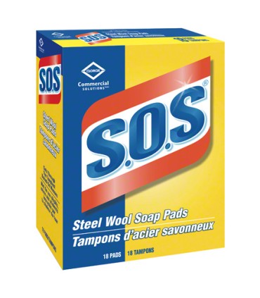 Clorox CLO-98026 S.O.S. Soap Pads - 18ct/12/cs, Case: 12 - CLO-98026 -  - [unit price]