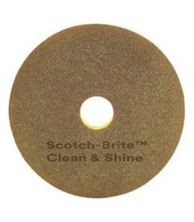 3M Canada Floor Pad-SB Clean&Shine Gold 16"5/cs[F-CLEANSHINE-16], Case: 5