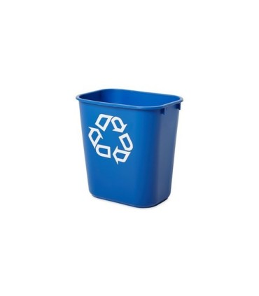 Rubbermaid FG295573BLUE Wastebasket - Vanity 13 5/8qt - 12.9L w/Recycle - Blue, Price Per EA - FG295573BLUE -  - [unit price]