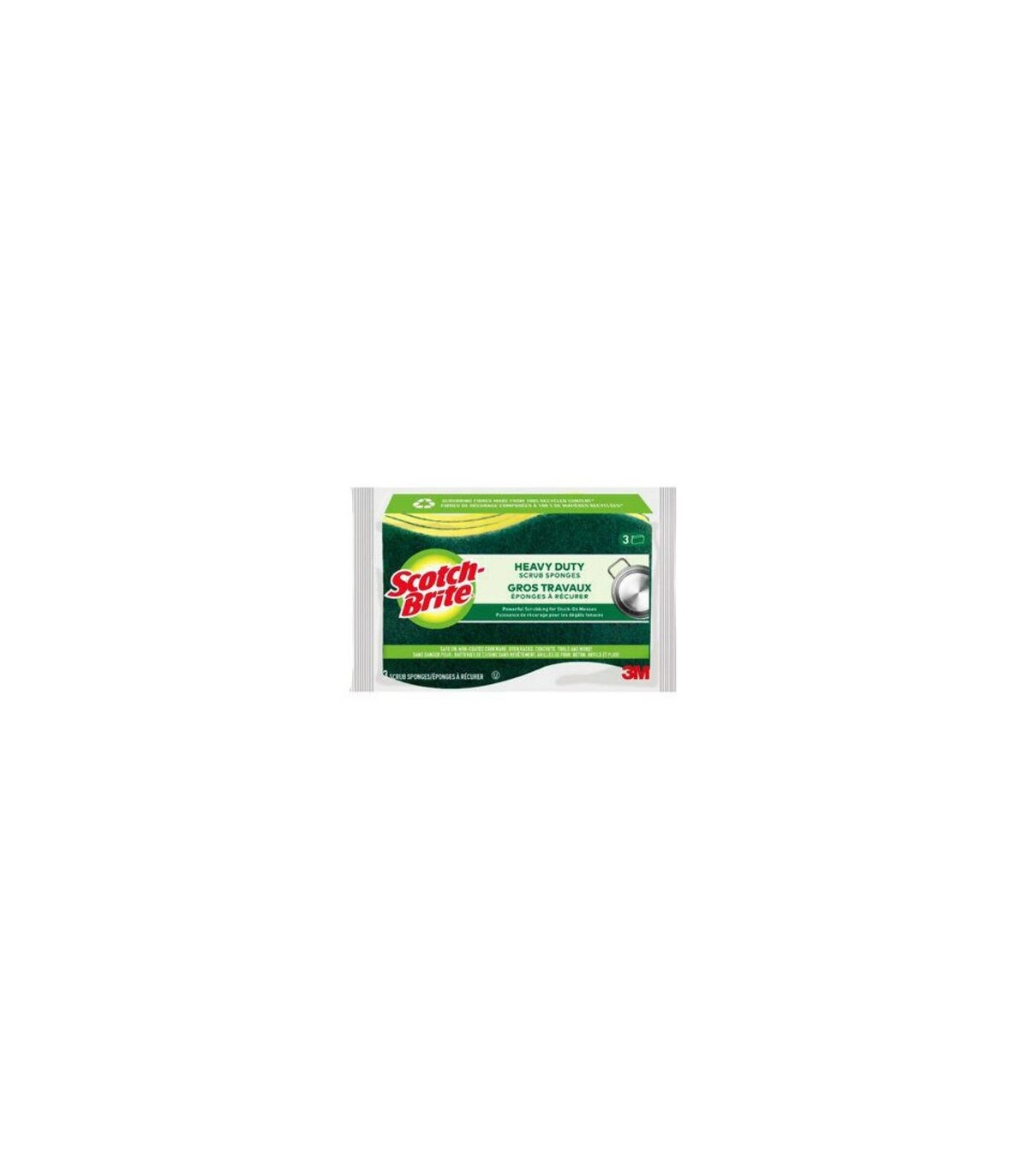 3M Canada SB Heavy Duty Scrub Sponge, 2/pack [SB-HD2-12], Case: 24