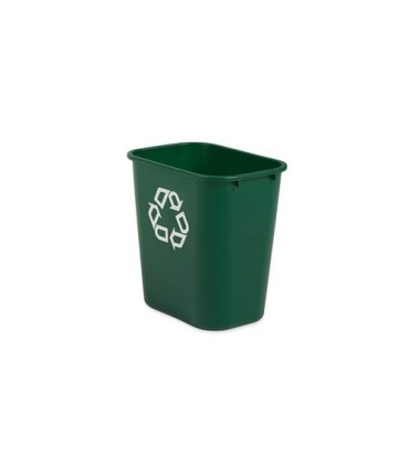 Rubbermaid FG295606GRN Wastebasket - Vanity 28 1/8qt - 26.6L w/Recycle- Green, Price Per EA - FG295606GRN -  - [unit price]