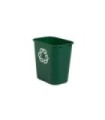 Rubbermaid FG295606GRN Wastebasket - Vanity 28 1/8qt - 26.6L w/Recycle- Green, Price Per EA