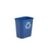 Rubbermaid FG295673BLUE Wastebasket - Vanity 28 1/8qt - 26.6L w/Recycle - Blue, Price Per EA - FG295673BLUE -  - [unit price]