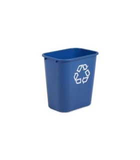 Rubbermaid FG295673BLUE Wastebasket - Vanity 28 1/8qt - 26.6L w/Recycle - Blue, Price Per EA - FG295673BLUE -  - [unit price]