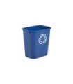 Rubbermaid FG295673BLUE Wastebasket - Vanity 28 1/8qt - 26.6L w/Recycle - Blue, Price Per EA