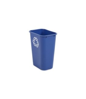 Rubbermaid FG295773BLUE Wastebasket - Vanity 41 1/4qt - 39L w/Recyle - Blue, Price Per EA - FG295773BLUE -  - [unit price]