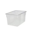 Rubbermaid FG330100CLR Carb-x Food/Tote Box 26x18x15" - 21.5G - Clear, Price Per EA