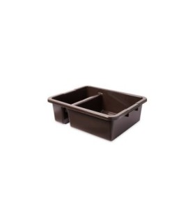 Rubbermaid FG335000BRN Dur-x Divided Bus/Utility Box 7G - Brown, Price Per EA - FG335000BRN -  - [unit price]