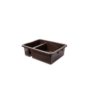 Rubbermaid FG335000BRN Dur-x Divided Bus/Utility Box 7G - Brown, Price Per EA - FG335000BRN -  - [unit price]