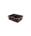 Rubbermaid FG335000BRN Dur-x Divided Bus/Utility Box 7G - Brown, Price Per EA