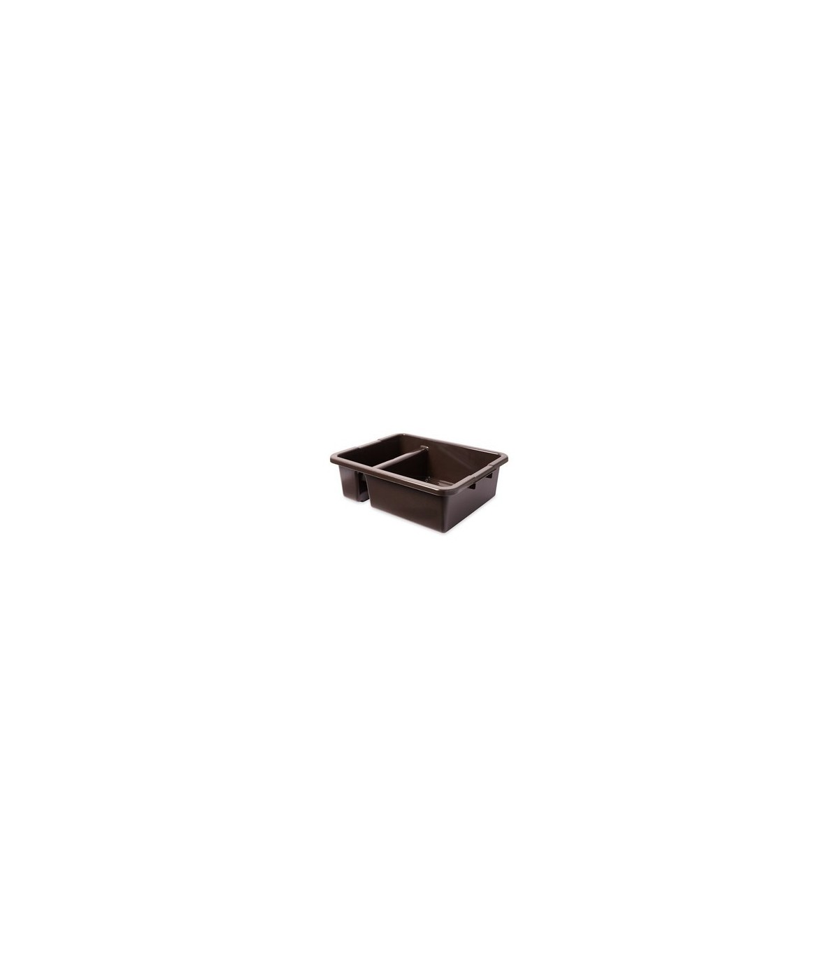 Rubbermaid FG335000BRN Dur-x Divided Bus/Utility Box 7G - Brown, Price Per EA - FG335000BRN -  - [unit price]