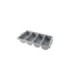 Rubbermaid FG336200GRAY Cutlery Bin 4 Compartments - Gray, Price Per EA - FG336200GRAY -  - [unit price]