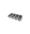 Rubbermaid FG336200GRAY Cutlery Bin 4 Compartments - Gray, Price Per EA