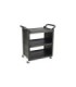 Rubbermaid FG342100BLA Cart - 3-Shelf 150lb w/3"Swivel Caster/End Panel-Black, Price Per EA - FG342100BLA -  - [unit price]