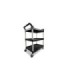Rubbermaid FG342488BLA Cart - Service 3 Shelf - Open Sided - 200lb - Black, Price Per EA - FG342488BLA -  - [unit price]
