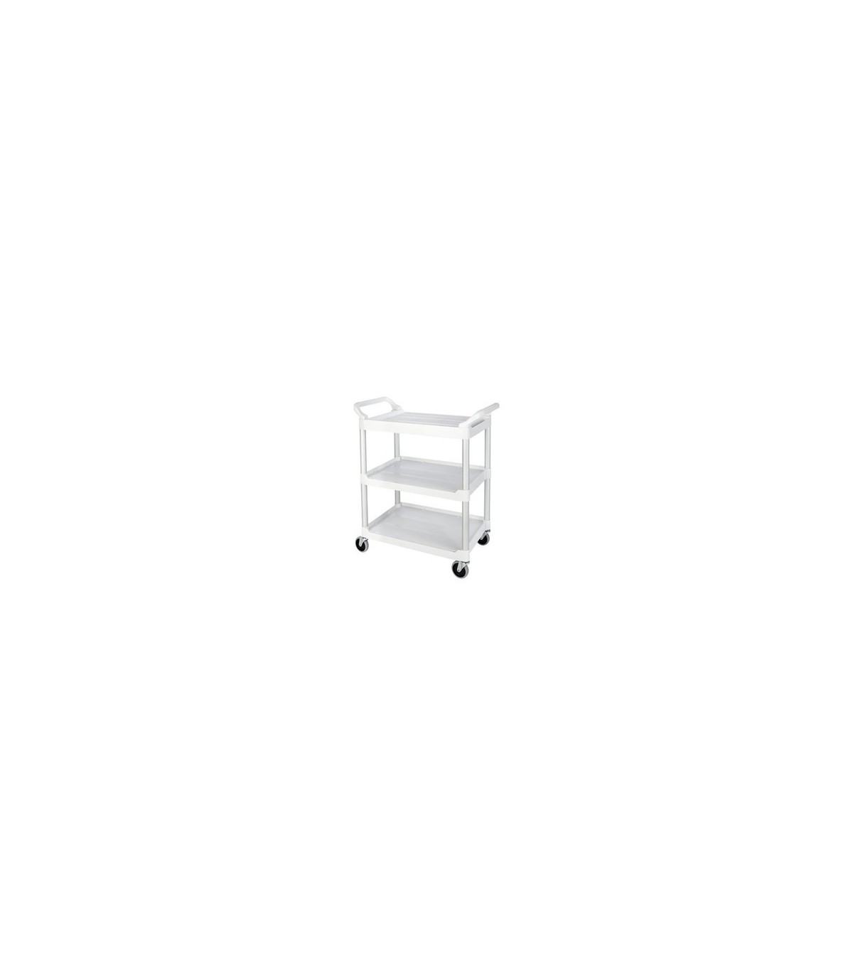 Rubbermaid FG342488OWHT Cart - Service 3 Shelf - Open Sided - 200lb - OffWhite, Price Per EA - FG342488OWHT -  - [unit price]