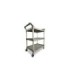 Rubbermaid FG342488PLAT Cart - Service 3 Shelf - Open Sided - 200lb - Platinum, Price Per EA - FG342488PLAT -  - [unit price]