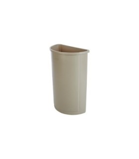 Rubbermaid FG352000BEIG Untouchable - Half Round Waste Container 21G - Beige, Price Per EA - FG352000BEIG -  - [unit price]