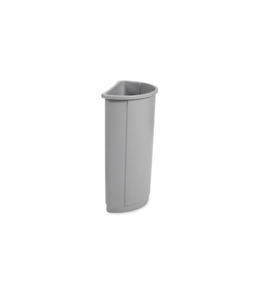 Rubbermaid FG352000GRAY Untouchable - Half Round Waste Container 21G - Gray, Price Per EA - FG352000GRAY -  - [unit price]