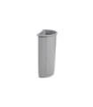 Rubbermaid FG352000GRAY Untouchable - Half Round Waste Container 21G - Gray, Price Per EA