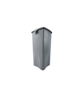 Rubbermaid FG356988GRAY Untouchable Square Waste Container 23G - Gray, Price Per EA - FG356988GRAY -  - [unit price]