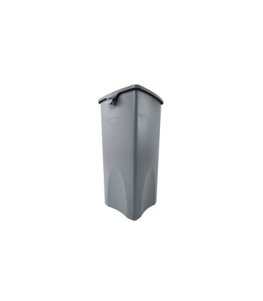 Rubbermaid FG356988GRAY Untouchable Square Waste Container 23G - Gray, Price Per EA - FG356988GRAY -  - [unit price]