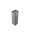Rubbermaid FG356988GRAY Untouchable Square Waste Container 23G - Gray, Price Per EA