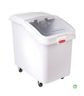 Rubbermaid FG360388WHT Ingredient Mobile Bin w/Scoop 600cups - White, Price Per EA - FG360388WHT -  - [unit price]