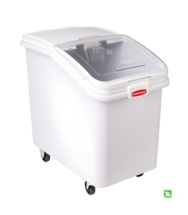 Rubbermaid FG360388WHT Ingredient Mobile Bin w/Scoop 600cups - White, Price Per EA - FG360388WHT -  - [unit price]