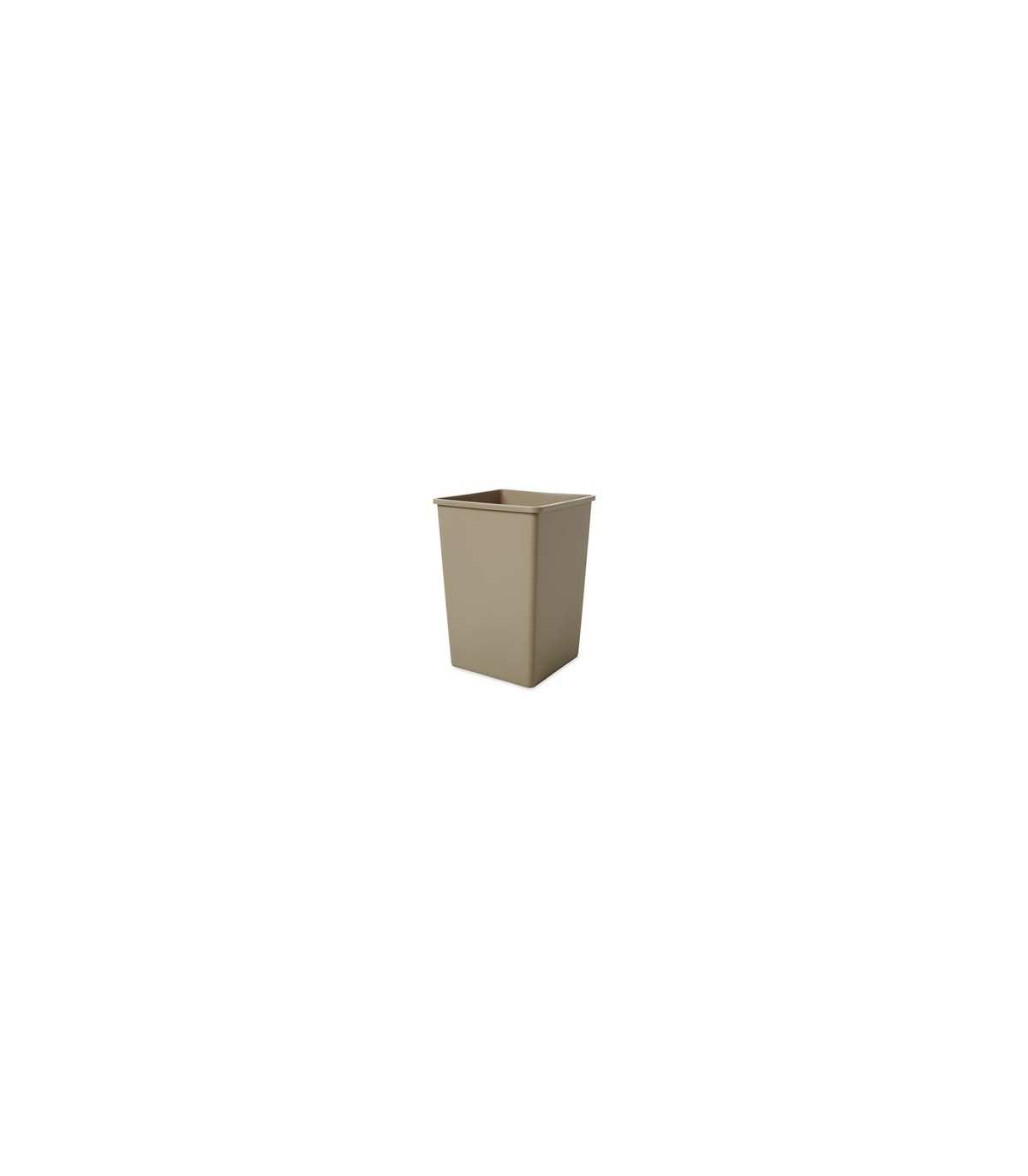 Rubbermaid FG395800BEIG Untouchable Square Waste Container 35G - Beige, Price Per EA - FG395800BEIG -  - [unit price]