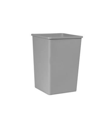 Rubbermaid FG395800GRAY Untouchable Square Waste Container 35G - Gray, Price Per EA - FG395800GRAY -  - [unit price]