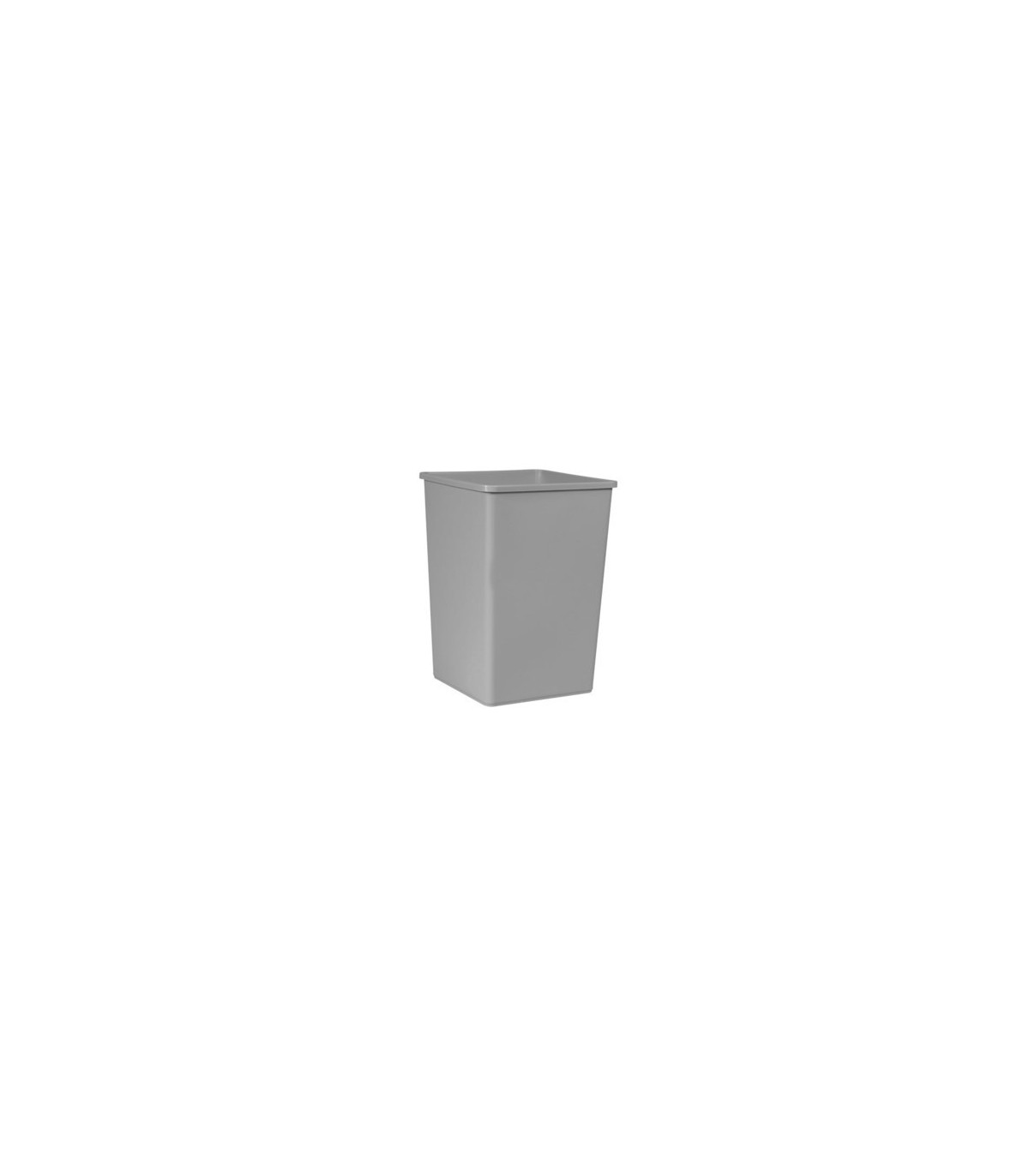 Rubbermaid FG395800GRAY Untouchable Square Waste Container 35G - Gray, Price Per EA - FG395800GRAY -  - [unit price]