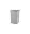 Rubbermaid FG395900GRAY Untouchable Square Waste Container 50G - Gray, Price Per EA