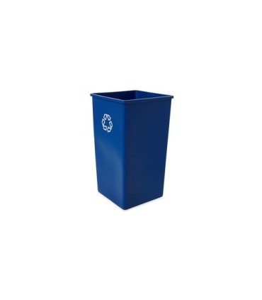 Rubbermaid FG395973BLUE Untouchable Square Waste Recycling Container 50G -Blue, Price Per EA - FG395973BLUE -  - [unit price]