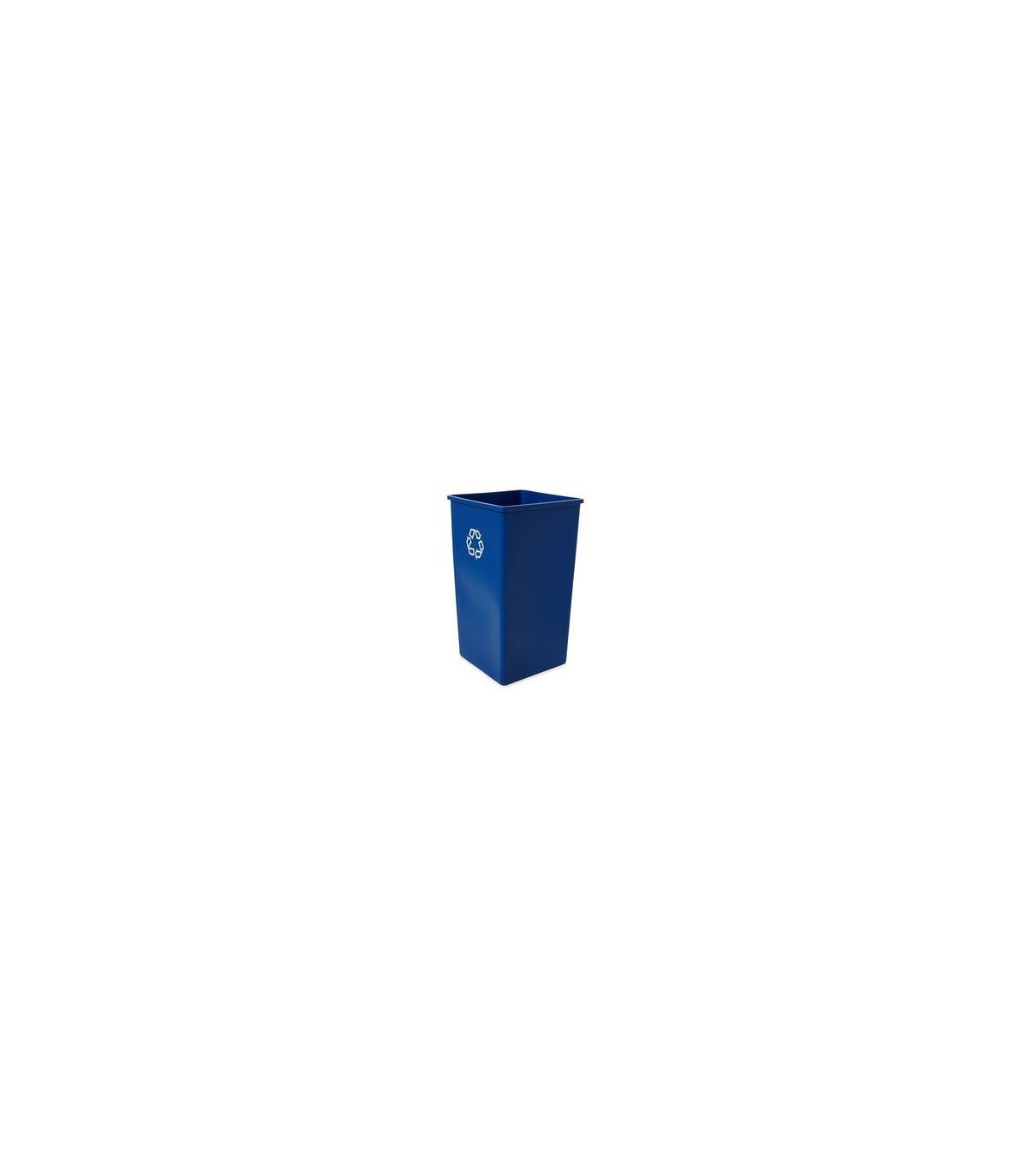 Rubbermaid FG395973BLUE Untouchable Square Waste Recycling Container 50G -Blue, Price Per EA - FG395973BLUE -  - [unit price]