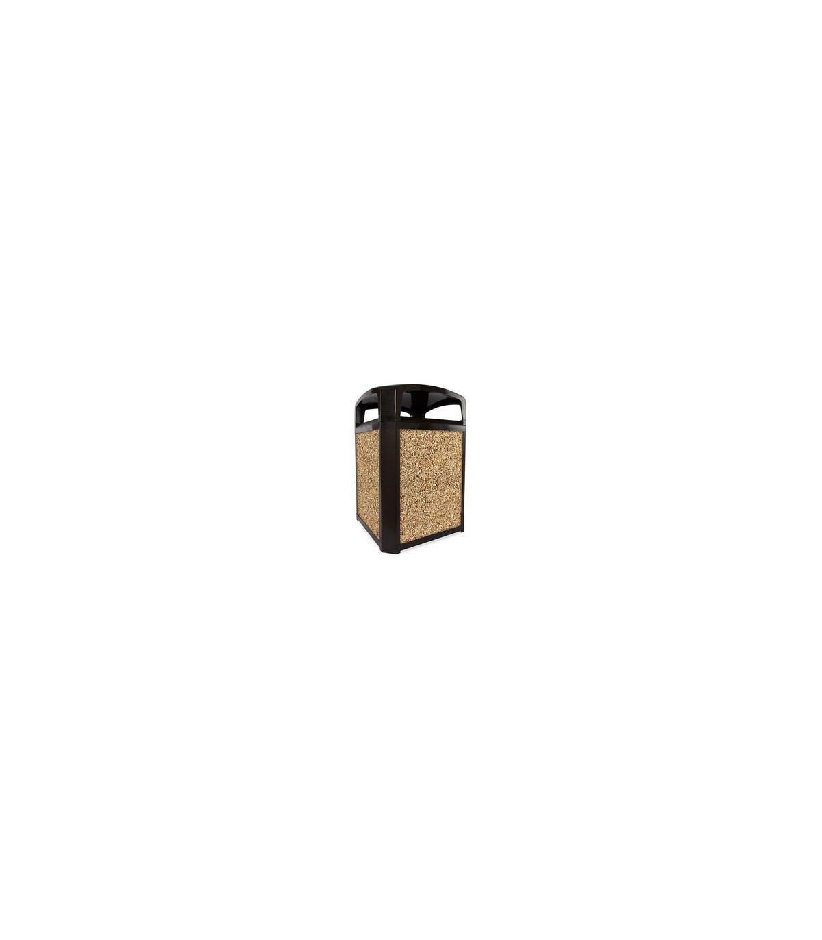 Rubbermaid FG397000BLA Landmark -Dome Top Frame/Liner Only 35G - Black, Price Per EA - FG397000BLA -  - [unit price]