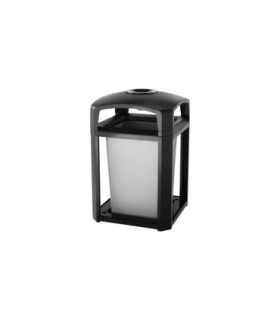 Rubbermaid FG397001BLA SOP: Landmark - Dome Top Frame w/Ashtray/Liner 35G - Black, Price Per EA - FG397001BLA -  - [unit price]
