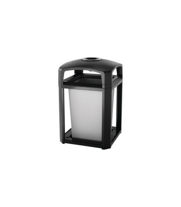 Rubbermaid FG397001BLA SOP: Landmark - Dome Top Frame w/Ashtray/Liner 35G - Black, Price Per EA - FG397001BLA -  - [unit price]