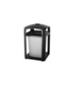 Rubbermaid FG397001BLA SOP: Landmark - Dome Top Frame w/Ashtray/Liner 35G - Black, Price Per EA