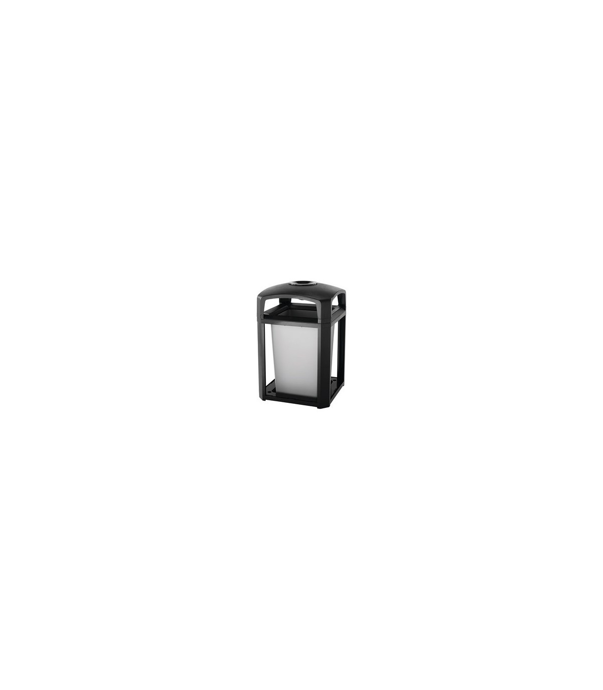 Rubbermaid FG397001BLA SOP: Landmark - Dome Top Frame w/Ashtray/Liner 35G - Black, Price Per EA - FG397001BLA -  - [unit price]