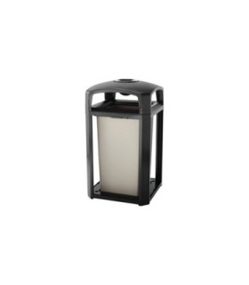 Rubbermaid FG397501BLA SOP: Landmark - Dome Top Frame w/Ashtray/Liner 45G - Black, Price Per EA - FG397501BLA -  - [unit price]