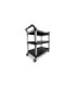 Rubbermaid FG409100BLA Cart - Utility 3 Shelf - Open Sided - 300lb - Black, Price Per EA - FG409100BLA -  - [unit price]