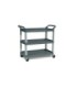 Rubbermaid FG409100GRAY Cart - Utility 3 Shelf - Open Sided - 300lb - Gray, Price Per EA - FG409100GRAY -  - [unit price]