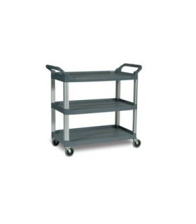 Rubbermaid FG409100GRAY Cart - Utility 3 Shelf - Open Sided - 300lb - Gray, Price Per EA - FG409100GRAY -  - [unit price]