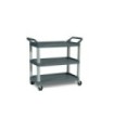 Rubbermaid FG409100GRAY Cart - Utility 3 Shelf - Open Sided - 300lb - Gray, Price Per EA