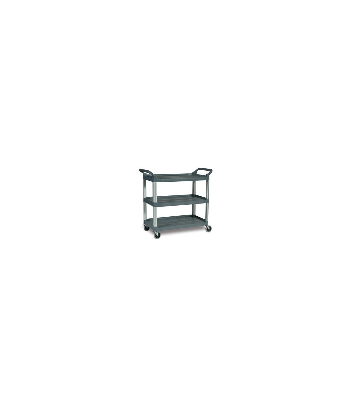 Rubbermaid FG409100GRAY Cart - Utility 3 Shelf - Open Sided - 300lb - Gray, Price Per EA - FG409100GRAY -  - [unit price]
