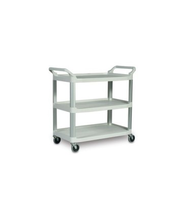 Rubbermaid FG409100OWHT Cart - Utility 3 Shelf - Open Sided -300lb-Offwhite, Price Per EA - FG409100OWHT -  - [unit price]