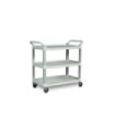 Rubbermaid FG409100OWHT Cart - Utility 3 Shelf - Open Sided -300lb-Offwhite, Price Per EA