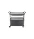 Rubbermaid FG409400GRAY Cart - Service 3 Shelf - w/Panel/Lock Door/Drawer-Gray, Price Per EA - FG409400GRAY -  - [unit price]