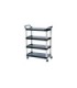Rubbermaid FG409600BLA Cart - Service 4 Shelf - 300lb - Black, Price Per EA - FG409600BLA -  - [unit price]